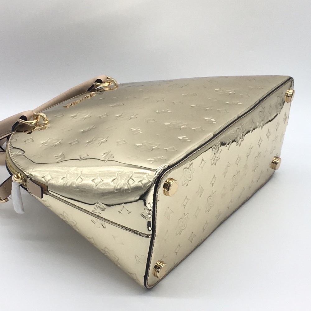 MICHAEL KORS EMMY LARGE DOME SATCHEL PALE GOLD - Picture 14 of 16